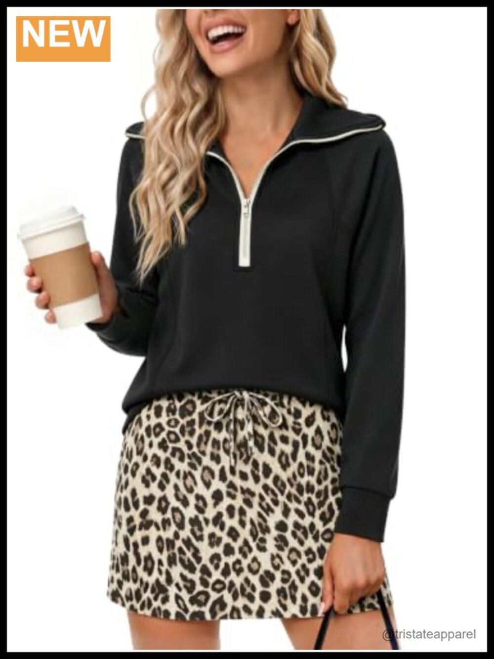 Half Zip Sweatshirt and Skort Set Women 2 Piece Athletic Outfit